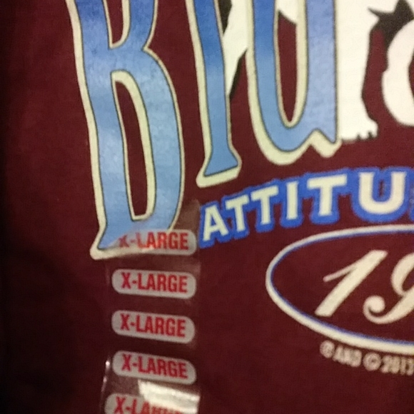 Big Dogs Attitude XL Long Sleeve Cranberry NWT - Picture 4 of 8